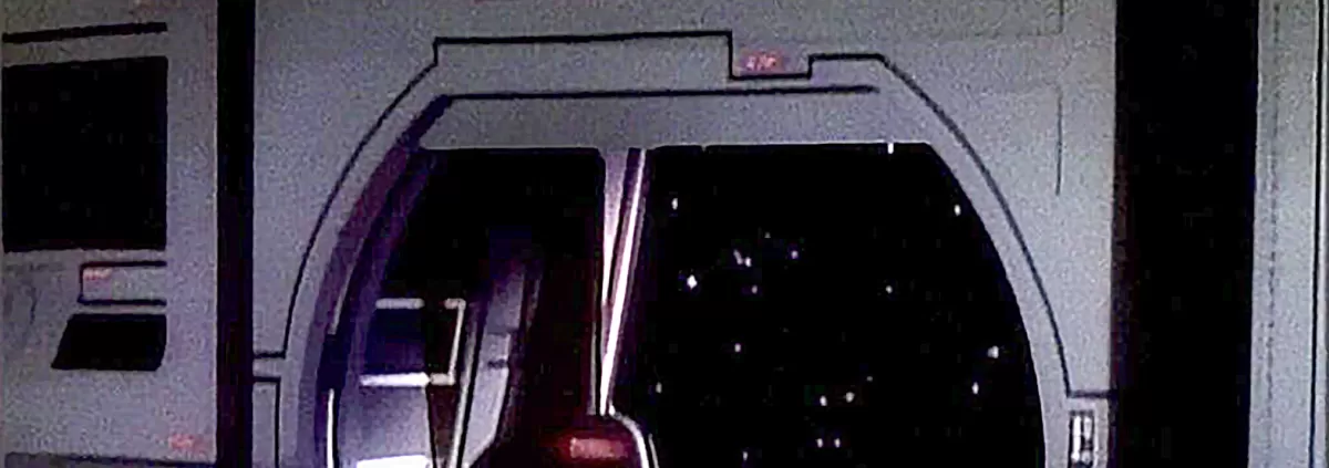 Tape detail in the Star Trek TNG episode "The Naked Now."